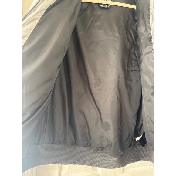 The North Face Sammie Women's Silver Down Puffer Jacket XL Faux Fur Trim Hood - Picture 6 of 12